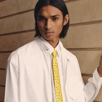 ポシェット - イエロー - メンズ, ネクタイ・スカーフ・マフラー